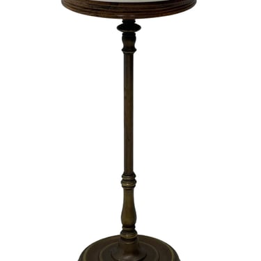 Free Shipping Within Continental US - Antique Metal Pedestal with Stone Top 