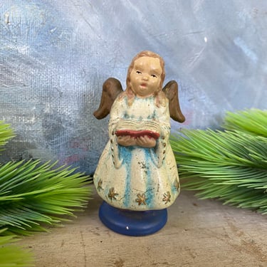 Vintage Christmas Angel, Nativity Angel With Hymnal 