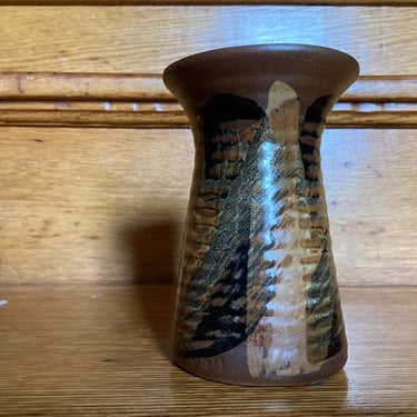 Ceramic Hand Thrown Vase Brown Earthen Ware 