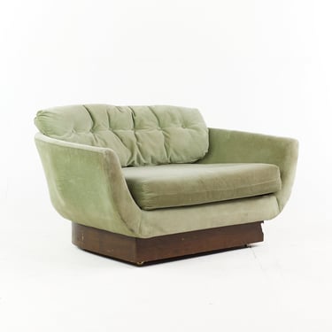 Adrian Pearsall for Craft Associates Mid Century Tub Chair Settee - mcm 