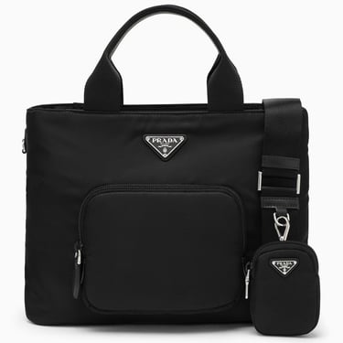 Prada Black Medium Shoulder Bag In Re-Nylon Women