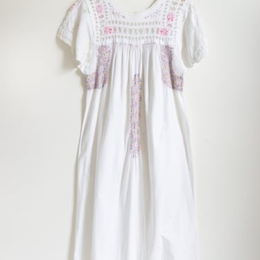 Vintage Embroidered Dress in White