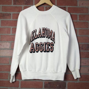 Vintage 80s Jansport NCAA Oklahoma Aggies ORIGINAL Collegiate Crewneck Sweatshirt - Large 