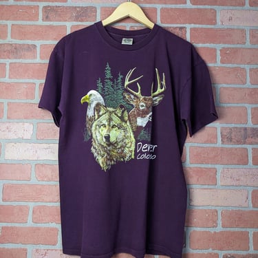 Vintage 90s Colorado Wildlife ORIGINAL Nature Tee - Large 