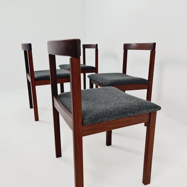 Mid Century rosewood Dining Chairs by Pippo for Asko 1960s 