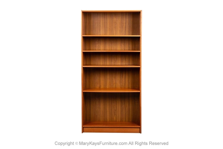 Danish Modern Teak Tall Bookcase 