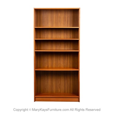 Danish Modern Teak Tall Bookcase 