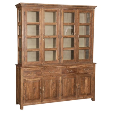 Artisan Teak Hutch with Glass