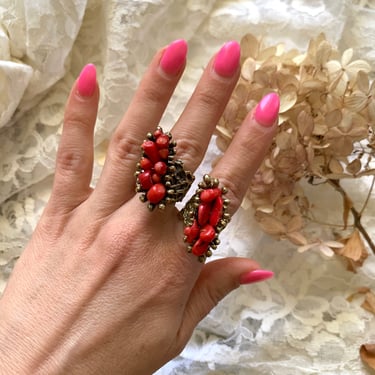 Coral Cluster Ring
