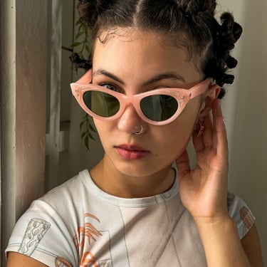 Unworn 50s Pink Cat Eye Sunglasses