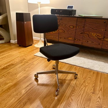 Vintage Labofa 1960s Midcentury Modern desk task chair Chrome - Free Shipping 