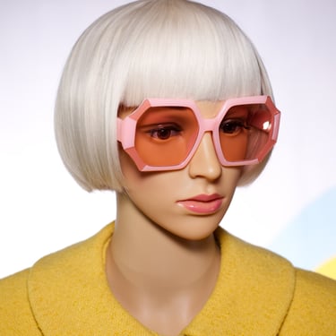 Retro Pink Oversized Sunglasses 