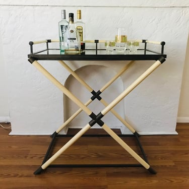 ART DECO/1940'S Mirrored Bar Tray Stand 
