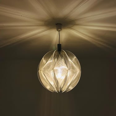 Mid‑Century Modern Space‑Age Paul Secon “Sompex” Nylon String Pendant Lamp | 1970s Germany 