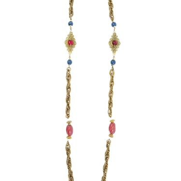 Yves Saint Laurent Glass Bead Chain Necklace