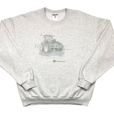 Vintage 90s John Deere The American Tradition “Nothing Runs Like A Deere.” Graphic Crewneck Sweatshirt Pullover Size Large 