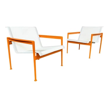 Pair of Vintage Mid Century Modern 1966 Leisure Collection Patio Lounge Chairs by Richard Schultz for Knoll 