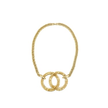 Chain Hoop Pendant Necklace