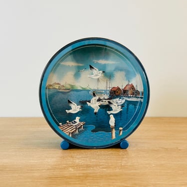 Vintage Otagiri Music Box with Seagulls and Nautical Scene Plays Song By The Beautiful Sea Made by Ishiguro Osaka Japan 