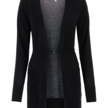 Chloe Woman Black Wool Cardigan