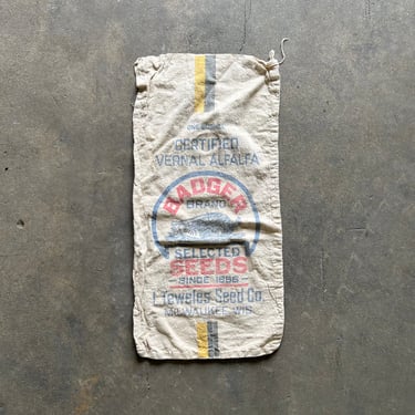 Vintage Badger Brand Alfalfa Feedsack Milwaukee 