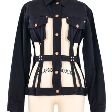 Jean Paul Gaultier Structured Caged Denim Jacket