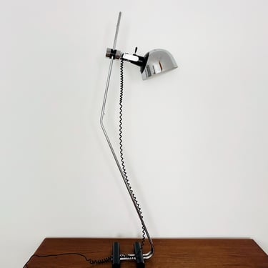 Italian Adjustable Chromed Mid-Century Modern Floor Lamp | 1960s 