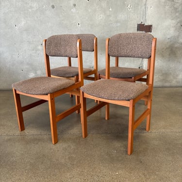 Vintage Set of Four Teak Dining Chairs By Benny Linden