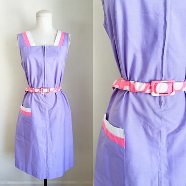 Vintage 1970s Lavender House Dress / Day Dress // S 