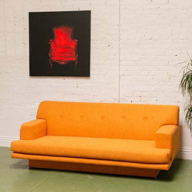 Tangerine Vintage Low Profile Sofa