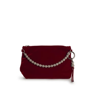 Jimmy Choo Callie' Burgundy Velvet Bag Women