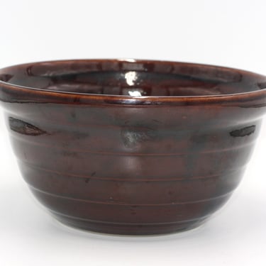 vintage monmouth brown mixing bowl 