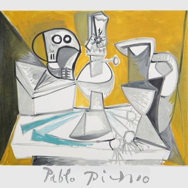 Tete de morte, Lampe Cruches et Poireaux by Pablo Picasso, Marina Picasso Estate Lithograph Poster 