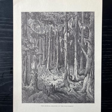 Gustave Doré The Princess and Fairy Sprite Original Engraving Book Illustration 