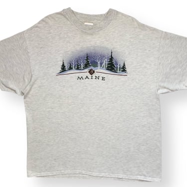 Vintage 90s Maine Single Stitch Graphic Destination/Souvenir Style T-Shirt Size XXL 