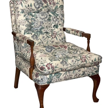 Free Shipping Within Continental US - Vintage French Provincial Style Floral Chair Upholster 