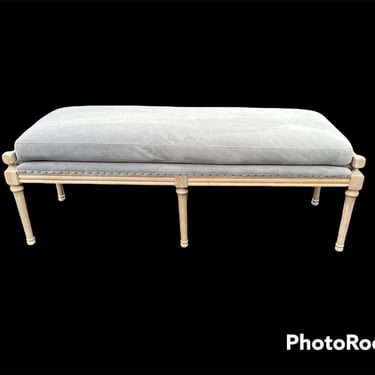 Beautiful large upholstered French country bench 