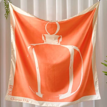90s Dior Dune Perfume Silk Scarf