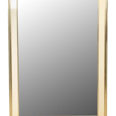 Mid Century Modern Mirror with Brass Trim