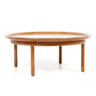 Tomlinson Sophisticate Mid Century Round Walnut Coffee Table - mcm 