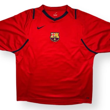 Y2K/00s Nike FC Barcelona DRI-FIT Official Home Red Soccer Jersey Size XLarge 