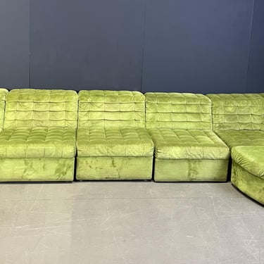 Vintage velvet modular sofa by Laauser, 1970s - vintage modular sofa - vintage sofa set - design sofa set 