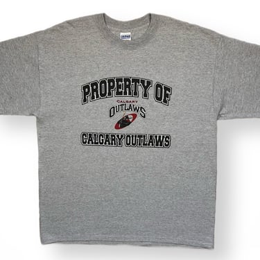 Vintage 2003 Calgary Outlaws Canadian Baseball League Graphic T-Shirt Size XL 