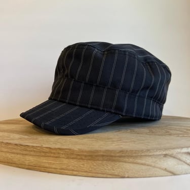 Goorin Vintage Y2K Trucker Lieutenant Black Pin Stripe Unisex Hat Size Medium 