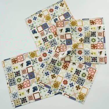 Set of Four Tile Napkins