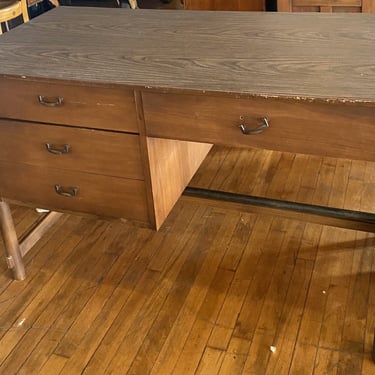 Laminate Top MCM Style Desk w 4 Drawers