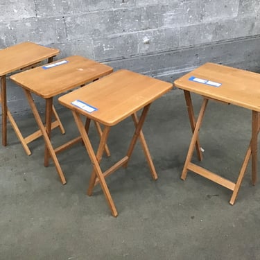 4 Wood TV Dinner Trays (Seattle)