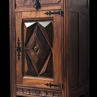 French Carved Oak Preserves Cabinet 
