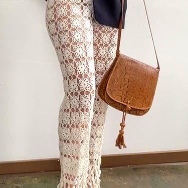 Vintage Snakeskin Crossbody Bag