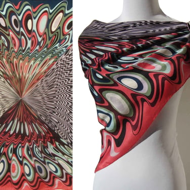 Vintage Missoni Silk Scarf Mod Kaleidoscope Foulard 